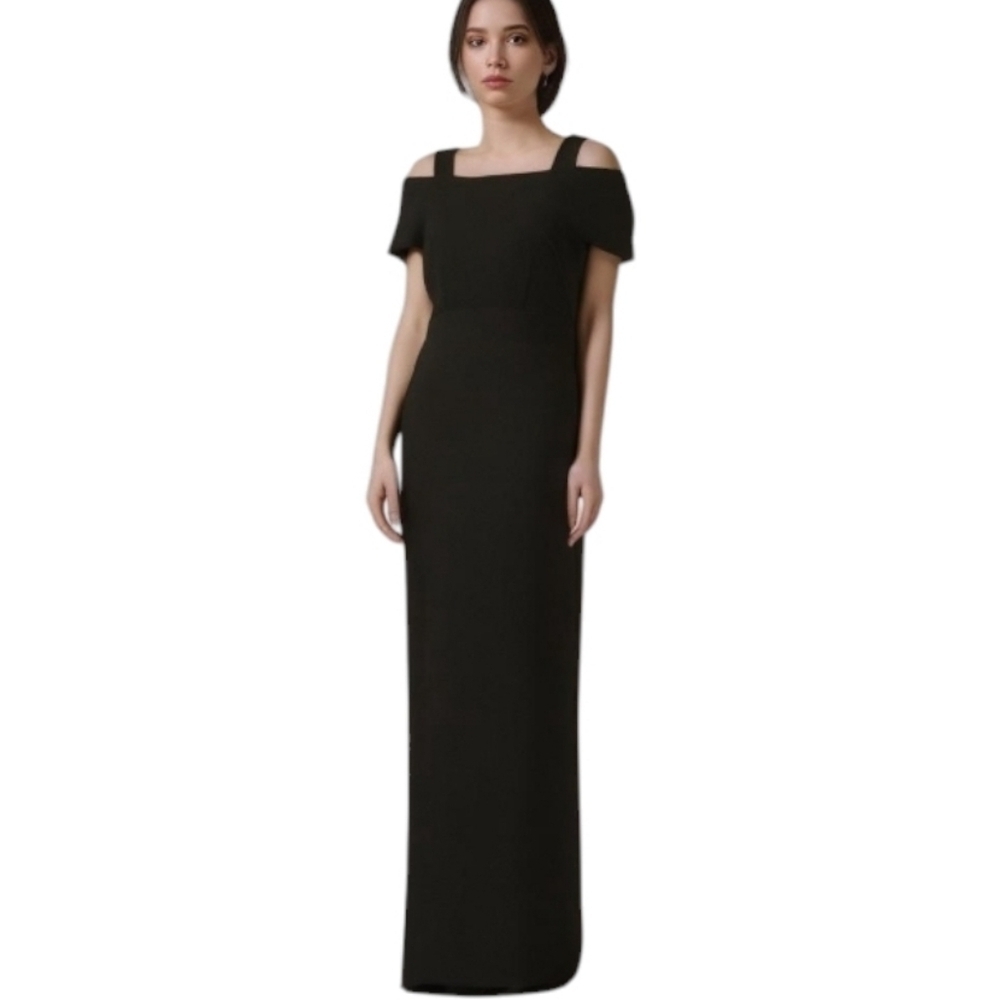 Candalite Cold Shoulder Floor Length Cocktail Formal Dress